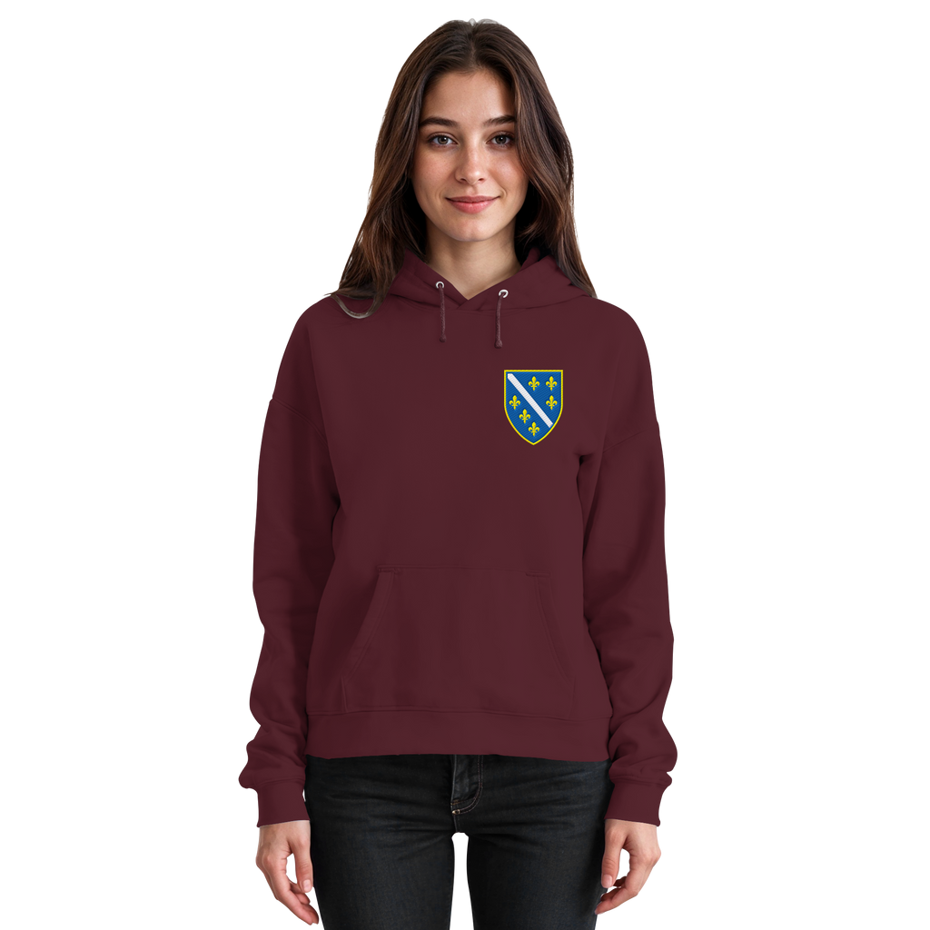 Bosnisches Wappen – Heimatliebe mit Stolz | Premium Stickerei - Basic Unisex Hoodie
