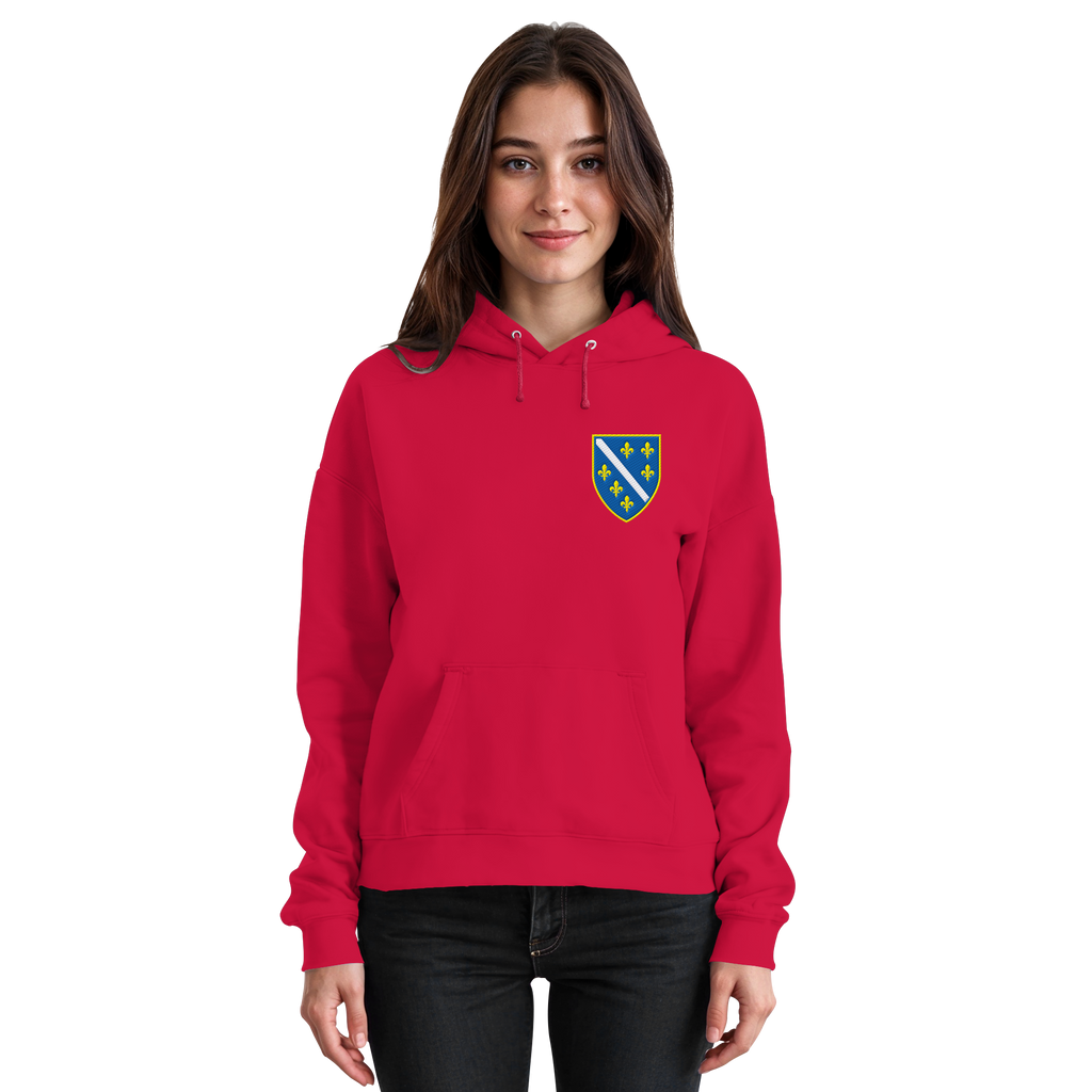 Bosnisches Wappen – Heimatliebe mit Stolz | Premium Stickerei - Basic Unisex Hoodie