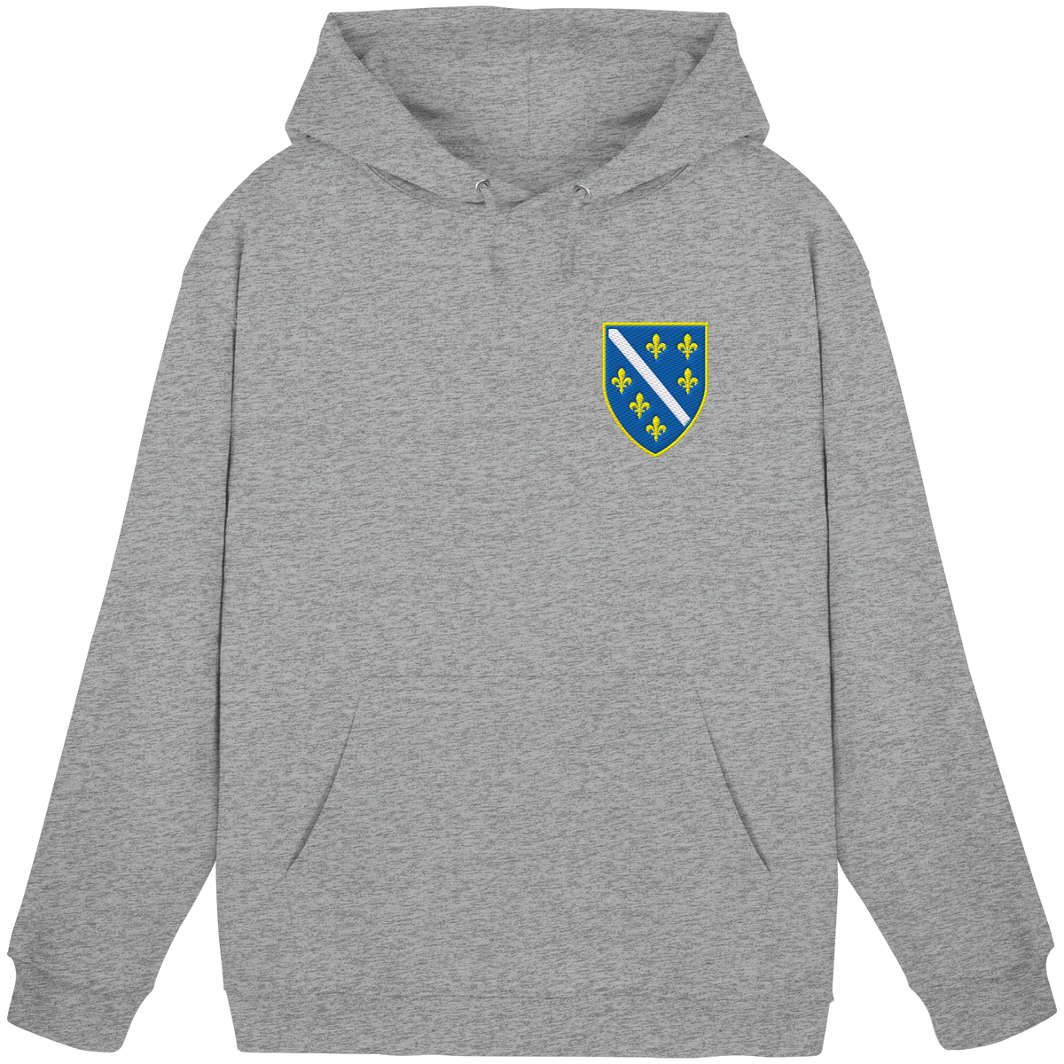 Bosnisches Wappen – Heimatliebe mit Stolz | Premium Stickerei - Basic Unisex Hoodie