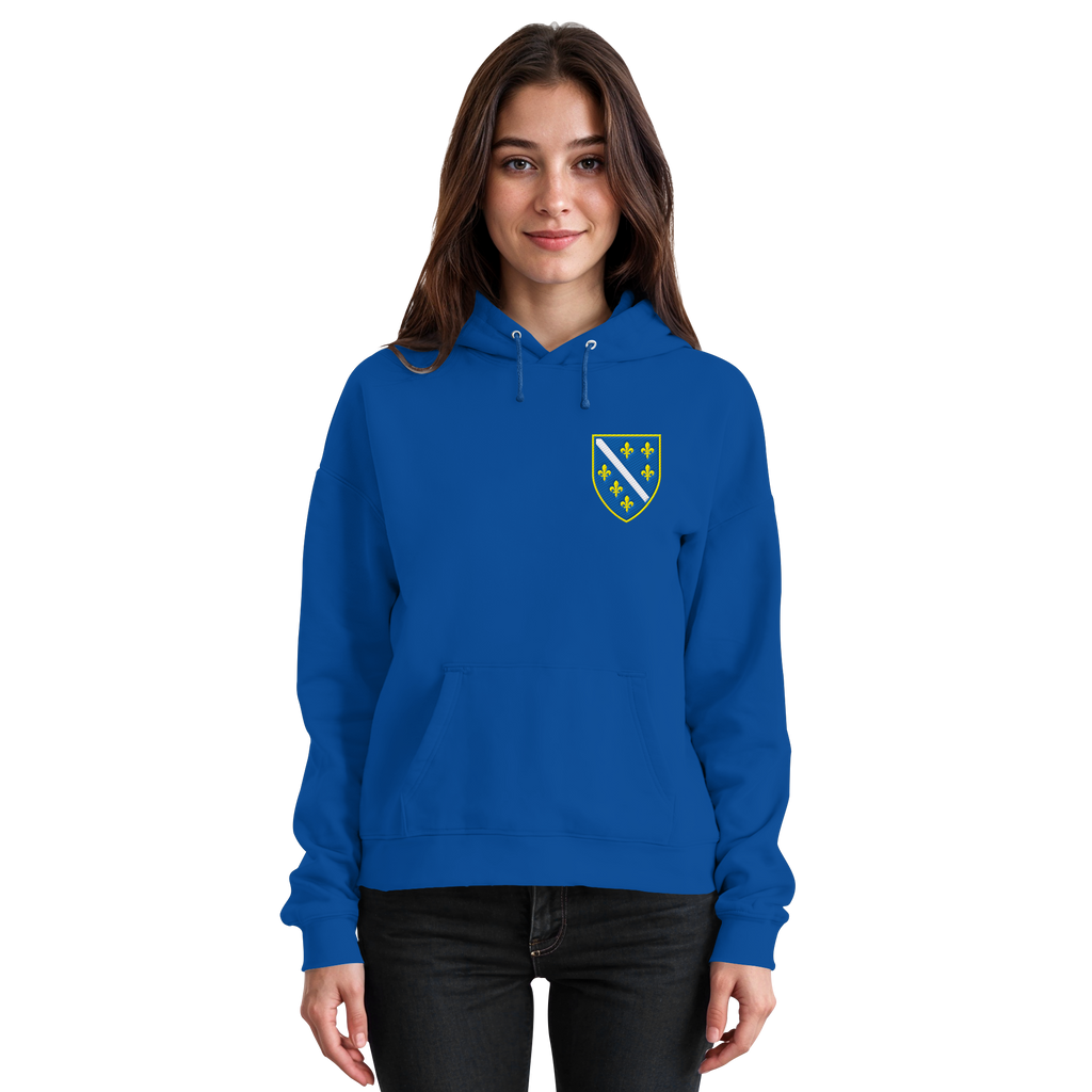 Bosnisches Wappen – Heimatliebe mit Stolz | Premium Stickerei - Basic Unisex Hoodie