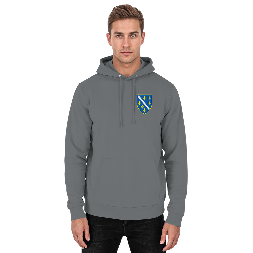 Bosnisches Wappen – Heimatliebe mit Stolz | Premium Stickerei - Basic Unisex Hoodie
