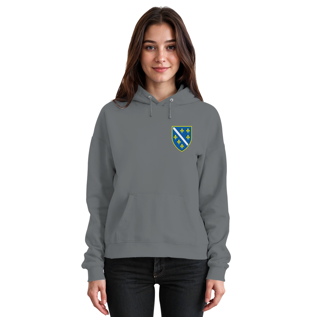 Bosnisches Wappen – Heimatliebe mit Stolz | Premium Stickerei - Basic Unisex Hoodie