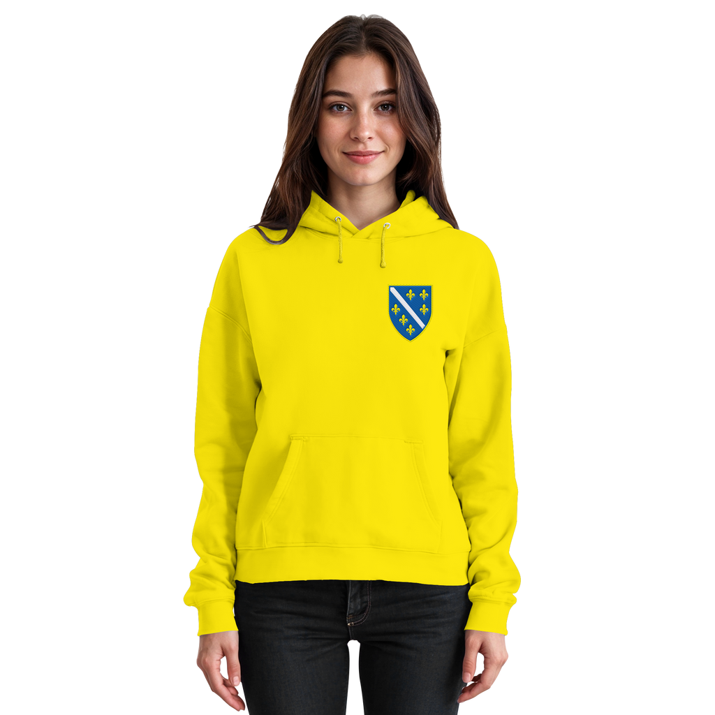 Bosnisches Wappen – Heimatliebe mit Stolz | Premium Stickerei - Basic Unisex Hoodie