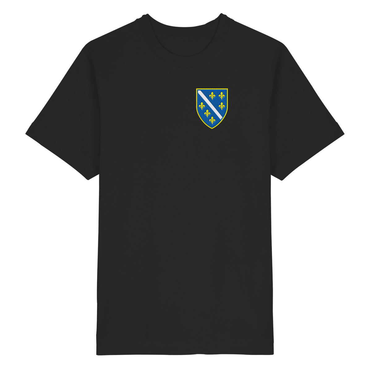Bosnisches Wappen – Heimatliebe mit Stolz | Premium Stickerei - Heavy Oversized Organic Shirt