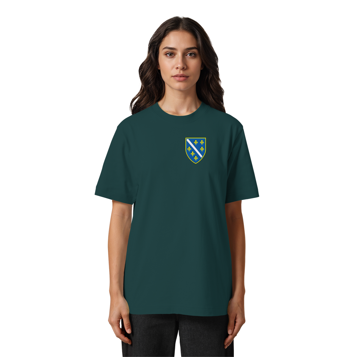 Bosanski grb – ljubav prema domovini s ponosom | Premium vez – Heavy Oversized Organic majica