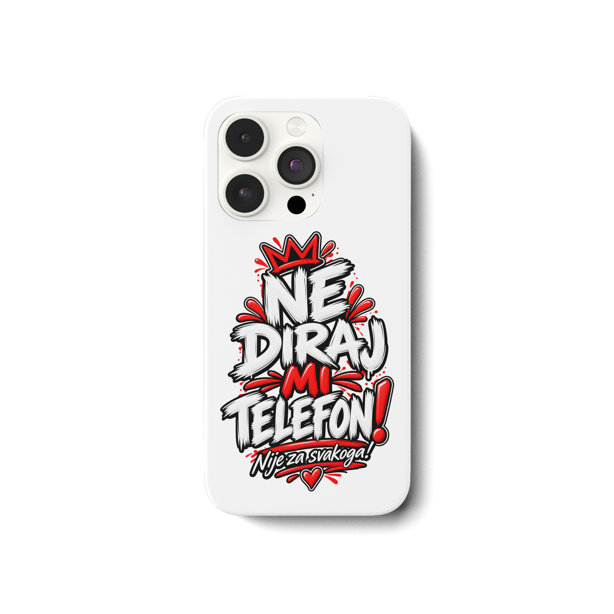 Handyhülle „NE DIRAJ MI TELEFON!“ – Lustige Balkan Smartphone-Hülle - iPhone 14 Pro Handyhülle