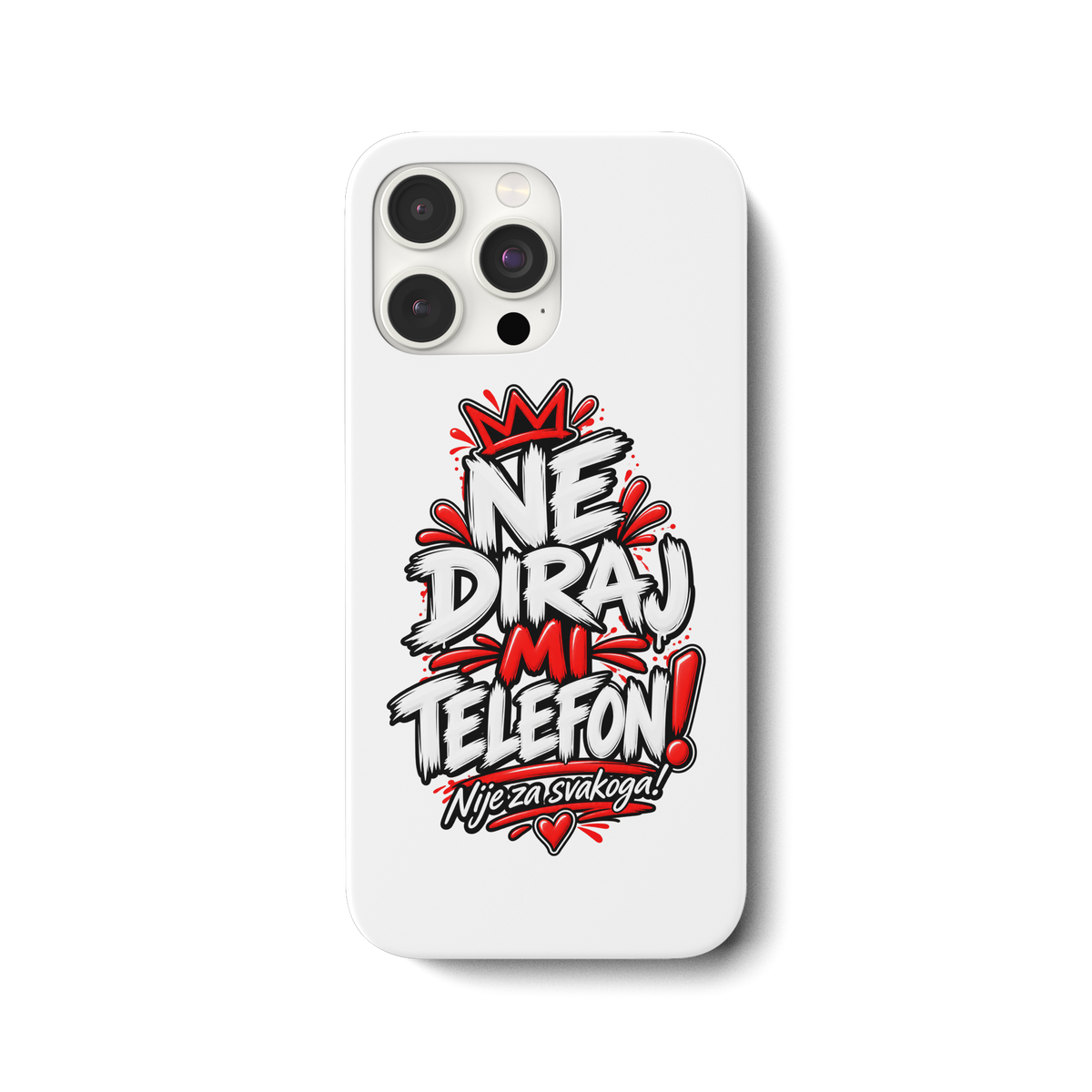 Handyhülle „NE DIRAJ MI TELEFON!“ – Lustige Balkan Smartphone-Hülle - iPhone 15 Pro Max Handyhülle