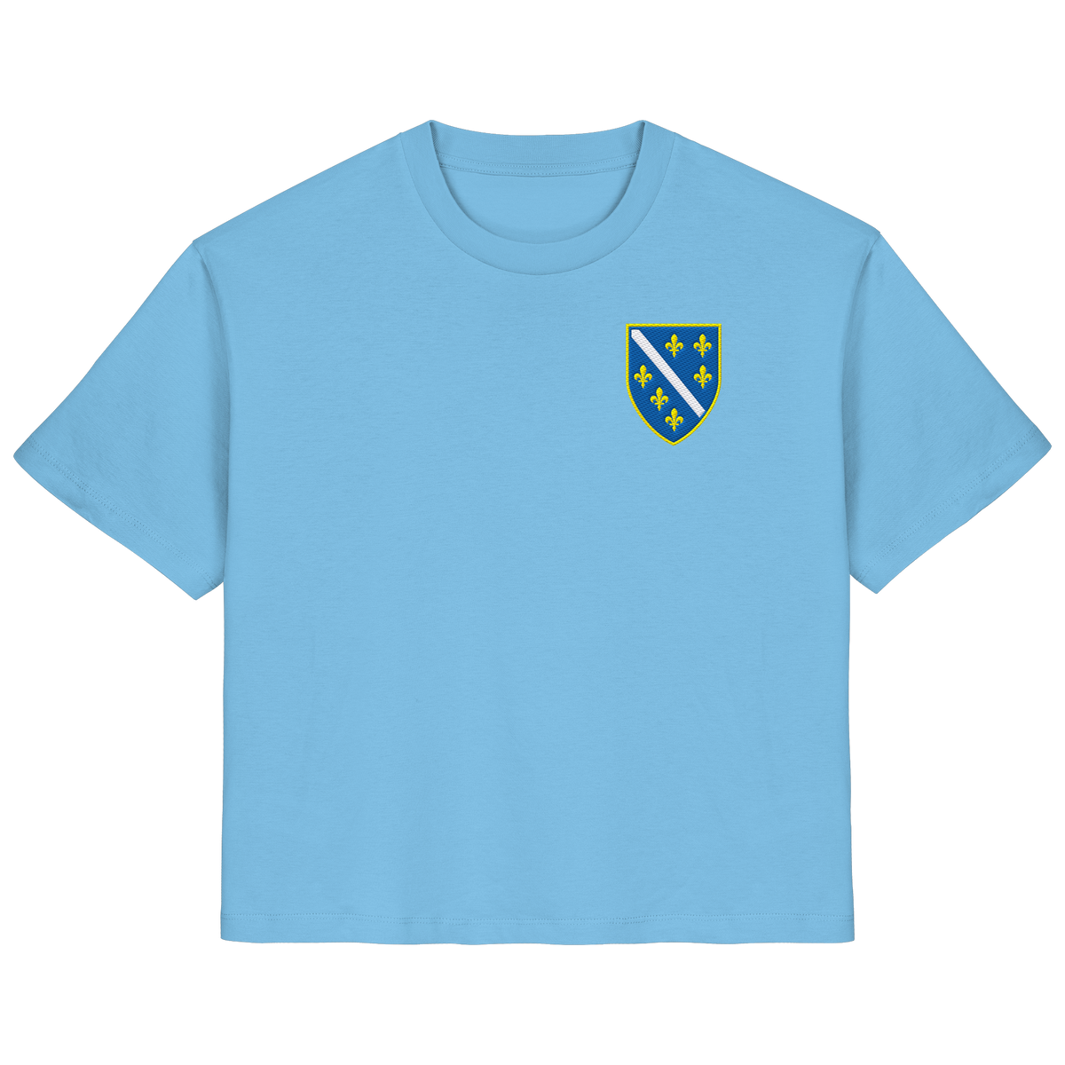 Bosnisches Wappen – Heimatliebe mit Stolz | Premium Stickerei - Ladies Organic Shirt