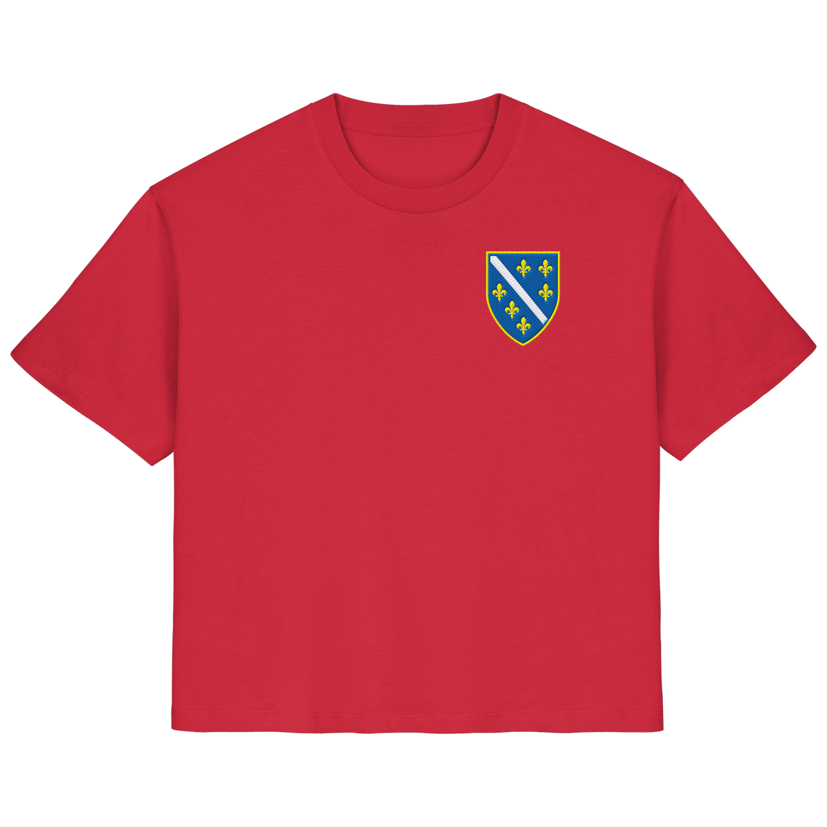 Bosnisches Wappen – Heimatliebe mit Stolz | Premium Stickerei - Ladies Organic Shirt
