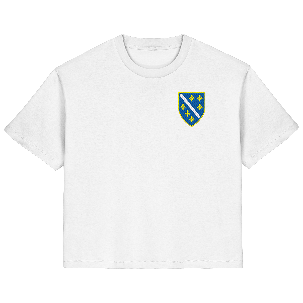 Bosnisches Wappen – Heimatliebe mit Stolz | Premium Stickerei - Ladies Organic Shirt