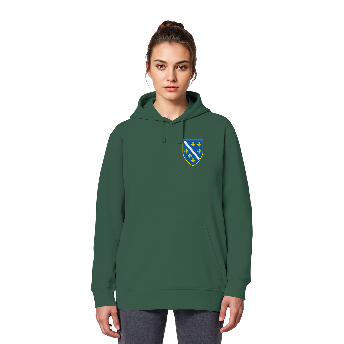 Bosanski grb – ljubav prema domovini s ponosom | Premium vez – organski basic hoodie
