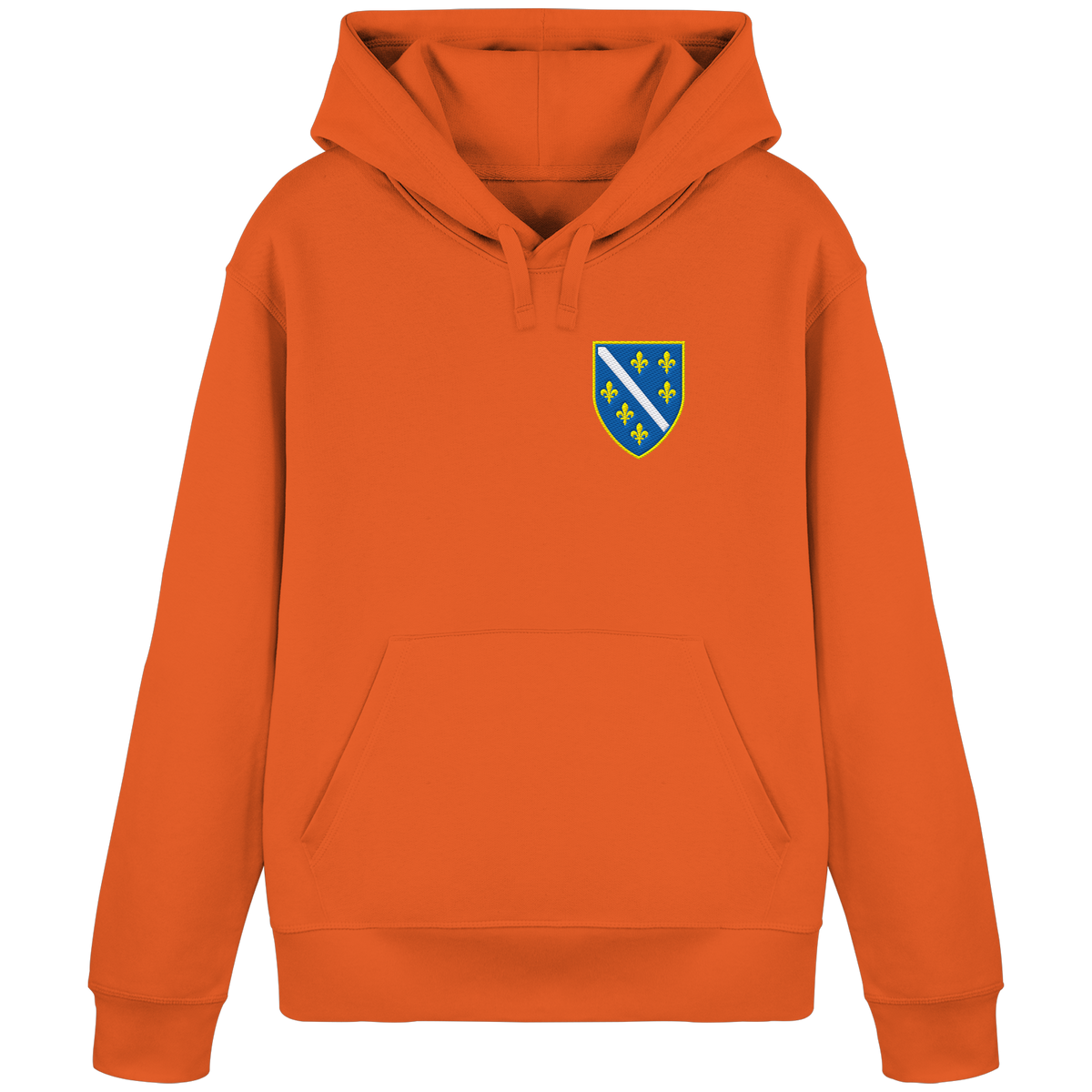 Bosnisches Wappen – Heimatliebe mit Stolz | Premium Stickerei - Organic Basic Hoodie