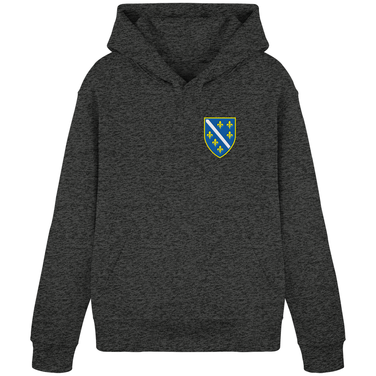 Bosnisches Wappen – Heimatliebe mit Stolz | Premium Stickerei - Organic Basic Hoodie