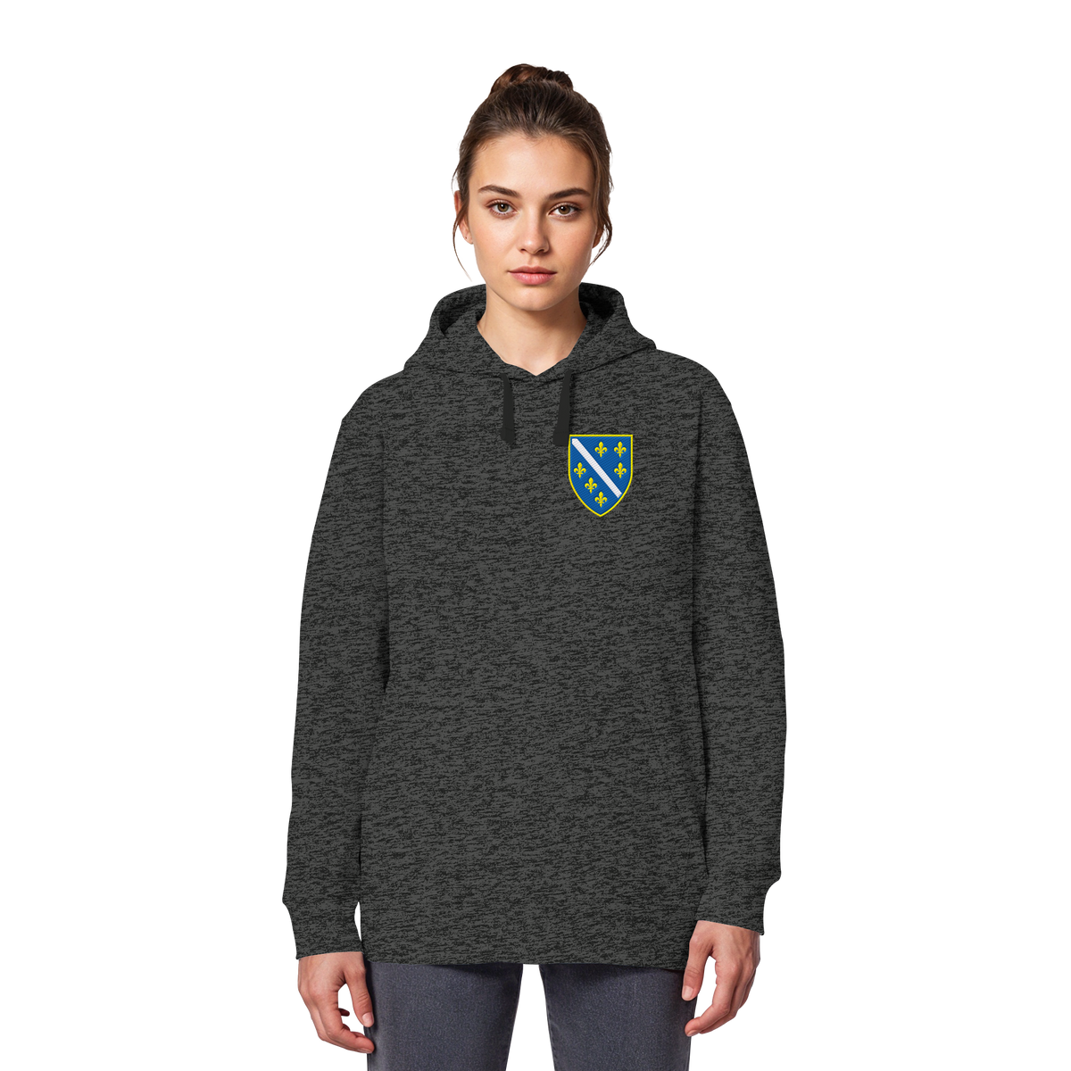 Bosanski grb – ljubav prema domovini s ponosom | Premium vez – organski basic hoodie