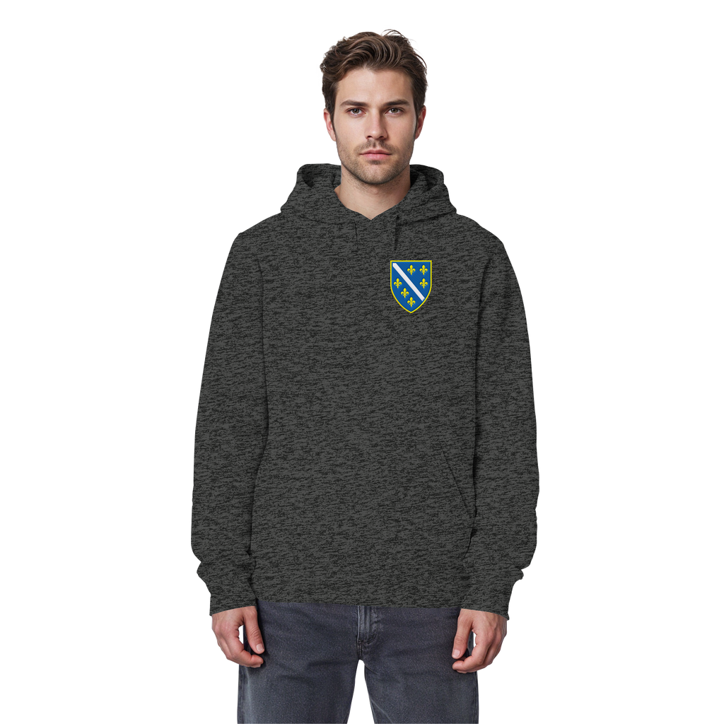 Bosnisches Wappen – Heimatliebe mit Stolz | Premium Stickerei - Organic Basic Hoodie