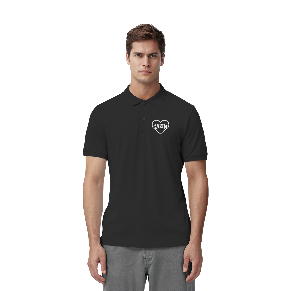CAZIN IM HERZEN - Organic Fitted Poloshirt