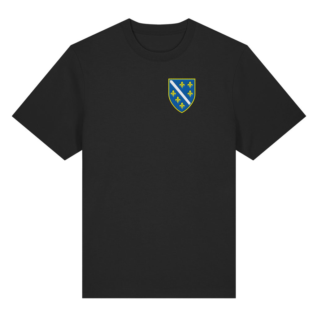 Bosnisches Wappen – Heimatliebe mit Stolz | Premium Stickerei - Organic Heavy Shirt
