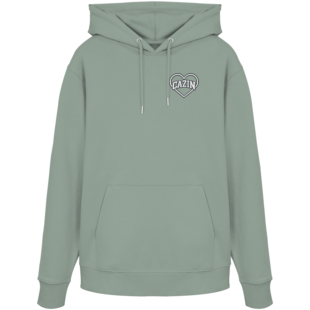 CAZIN Stanley/Stella Premium Bio Hoodie mit Herz-Stickerei | Unisex