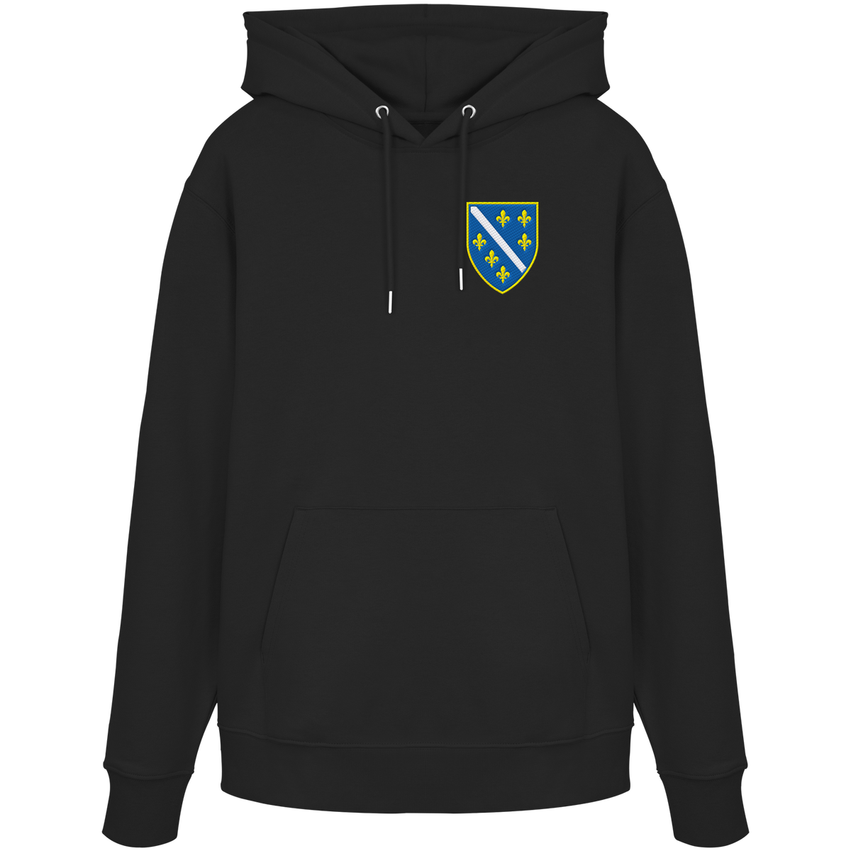 Bosnien Wappen Premium Bio Hoodie mit Stickerei | Stanley/Stella – Unisex