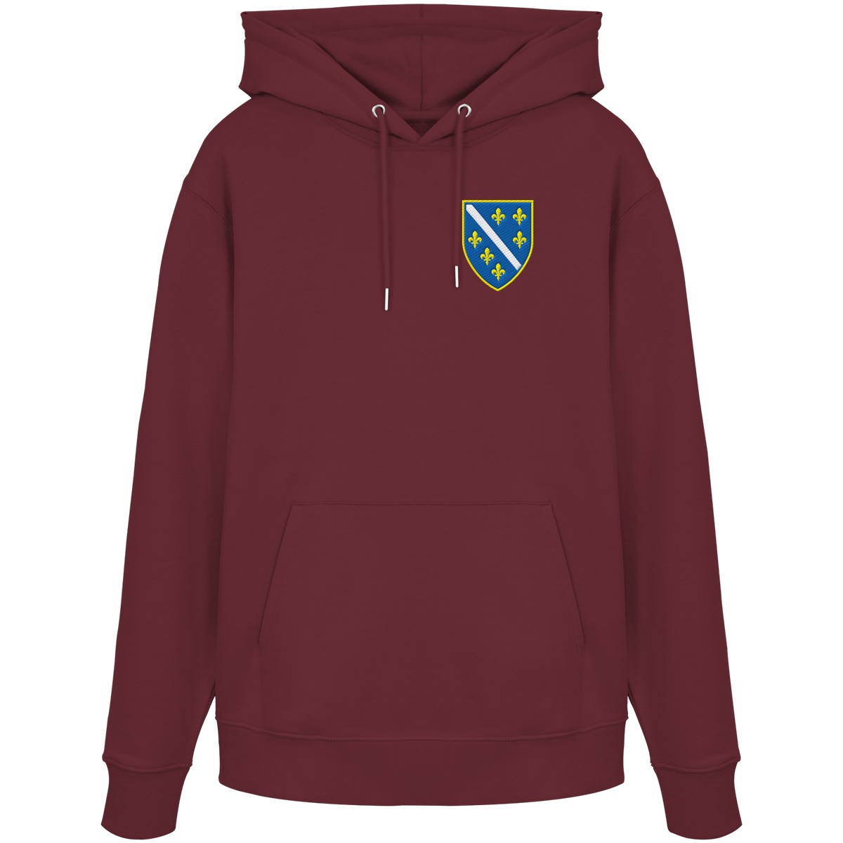 Bosnien Wappen Premium Bio Hoodie mit Stickerei | Stanley/Stella – Unisex