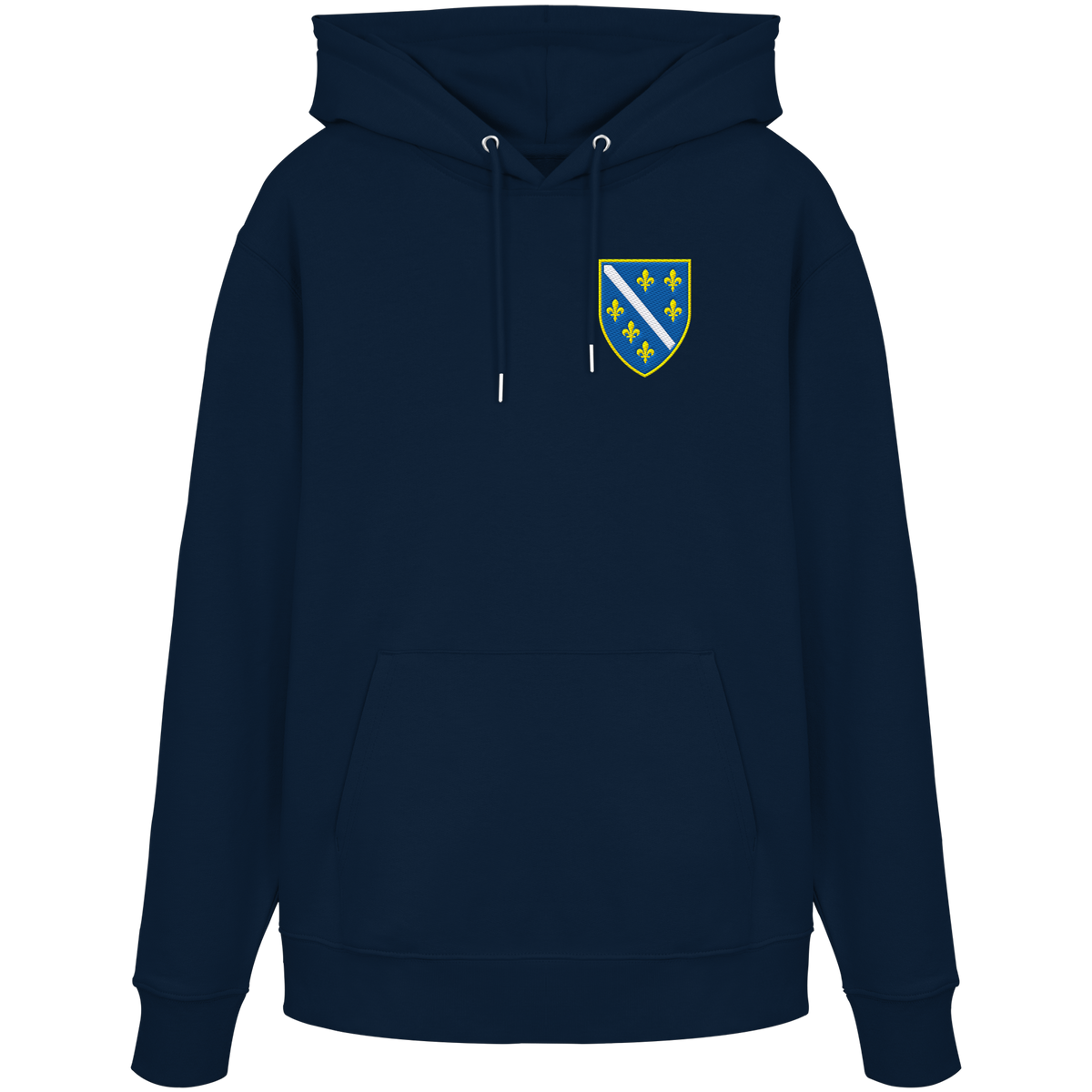 Bosnien Wappen Premium Bio Hoodie mit Stickerei | Stanley/Stella – Unisex