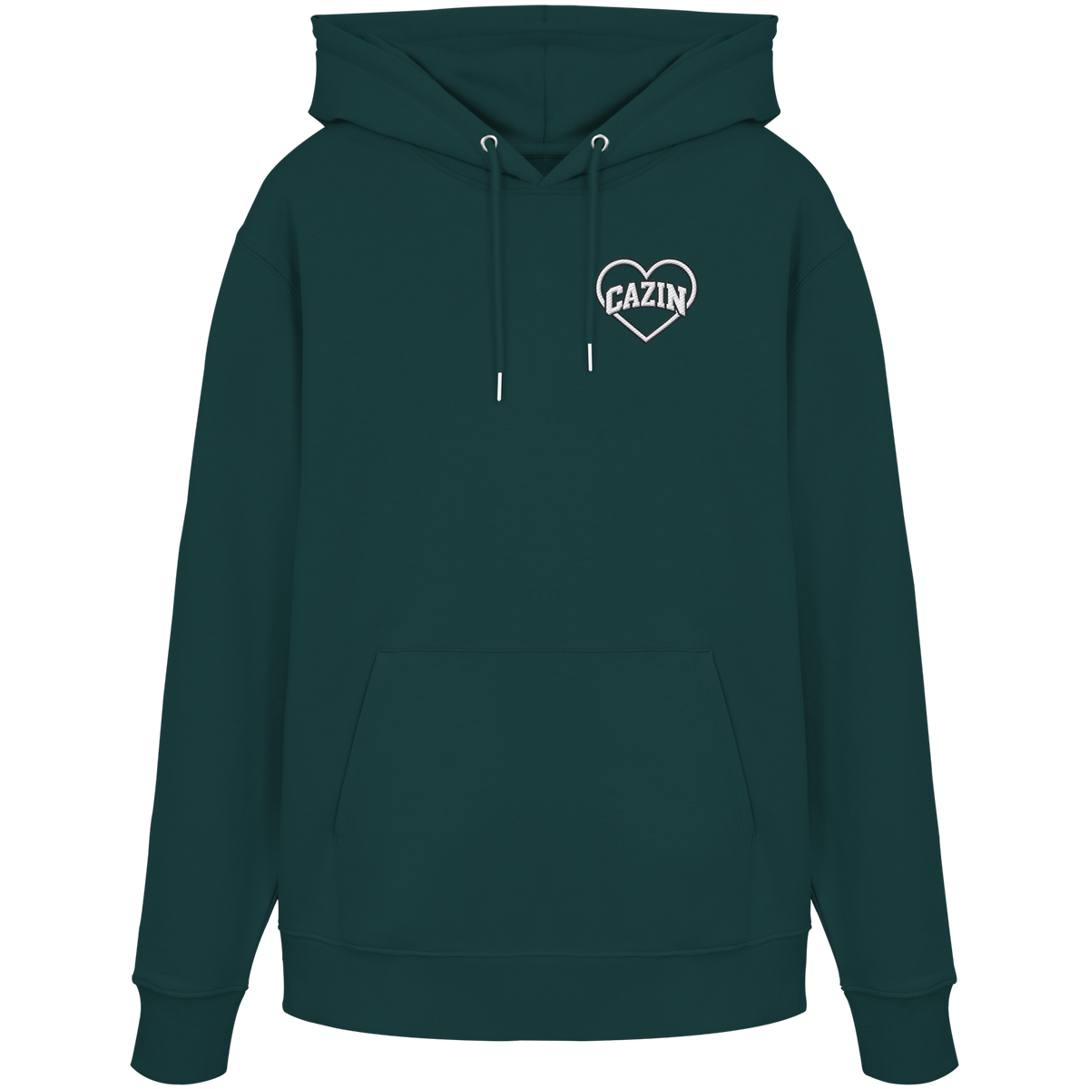 CAZIN Stanley/Stella Premium Bio Hoodie mit Herz-Stickerei | Unisex