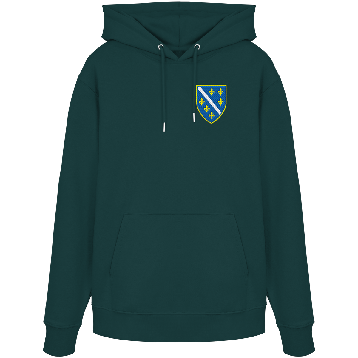 Bosnien Wappen Premium Bio Hoodie mit Stickerei | Stanley/Stella – Unisex