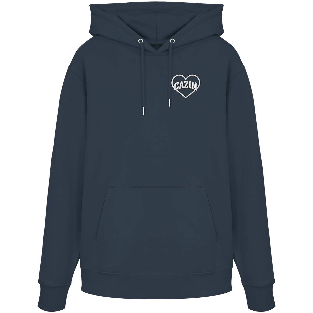 CAZIN Stanley/Stella Premium Bio Hoodie mit Herz-Stickerei | Unisex