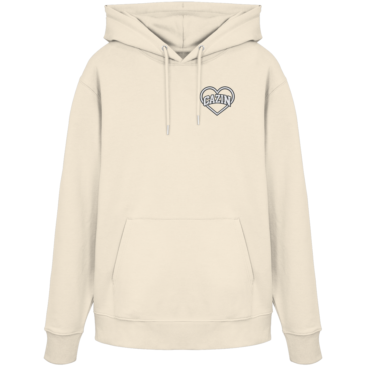 CAZIN Stanley/Stella Premium Bio Hoodie mit Herz-Stickerei | Unisex