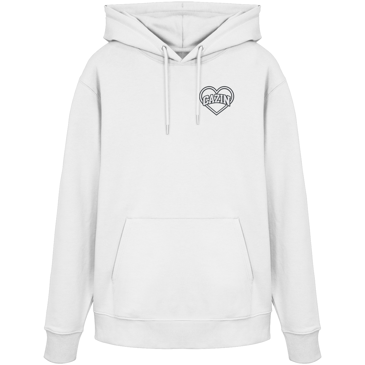 CAZIN Stanley/Stella Premium Bio Hoodie mit Herz-Stickerei | Unisex