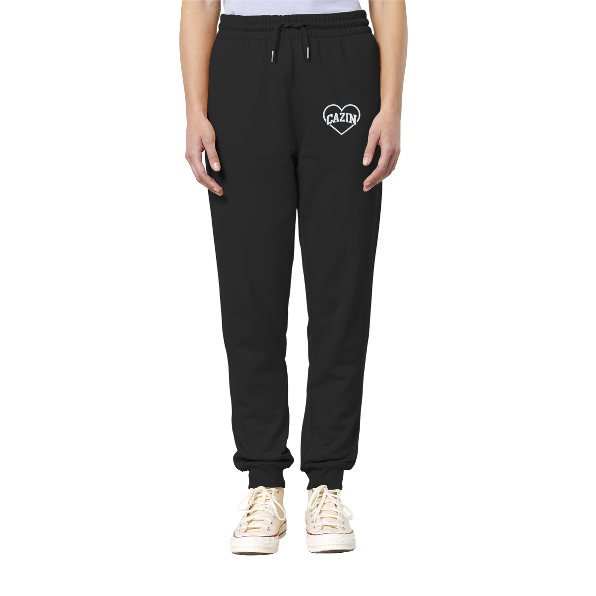 CAZIN Premium Bio Jogginghose mit Herz-Stickerei | Unisex