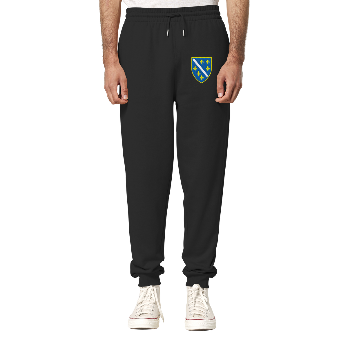 Bosnien Wappen Premium Bio Jogginghose mit Stickerei | Stanley/Stella – Unisex
