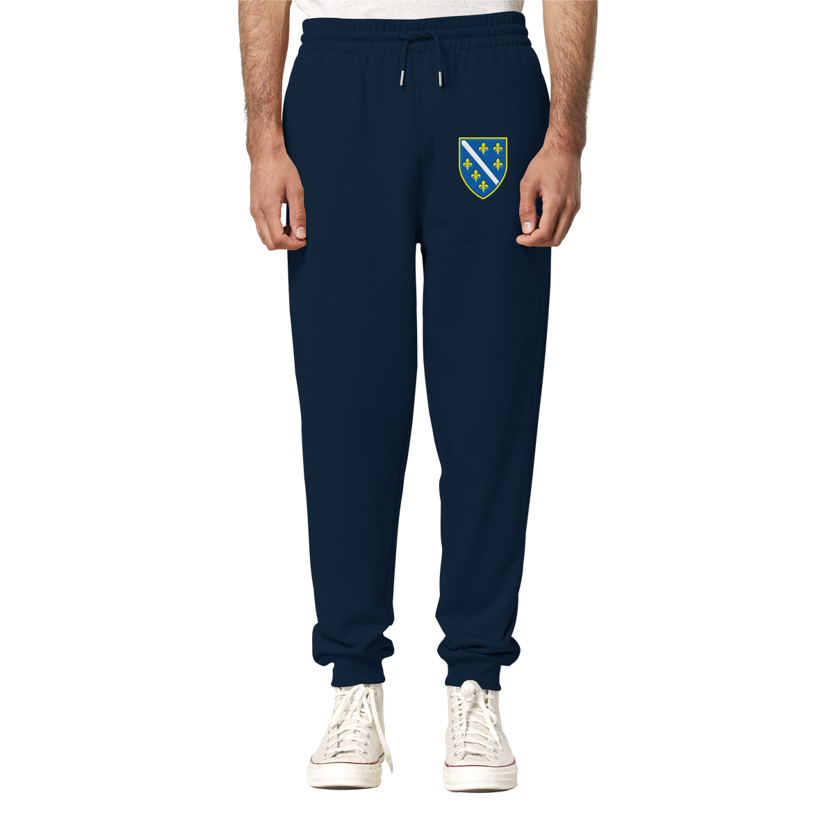 Bosnien Wappen Premium Bio Jogginghose mit Stickerei | Stanley/Stella – Unisex