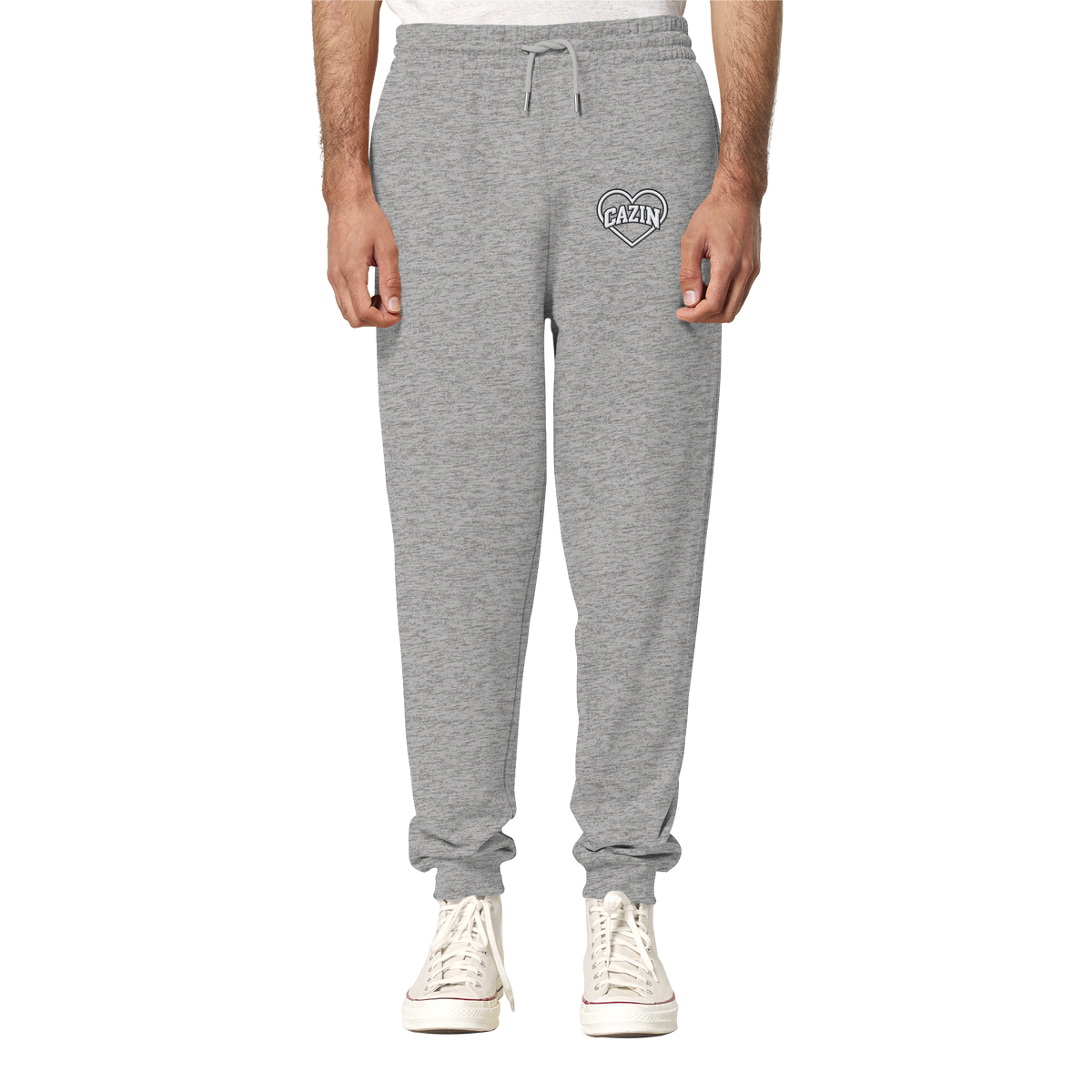 CAZIN Premium Bio Jogginghose mit Herz-Stickerei | Unisex