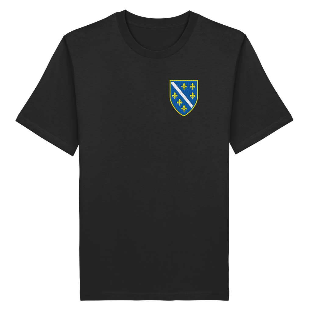 Premium organska majica s grbom Bosne i Hercegovine i vezom | Stanley/Stella – Unisex