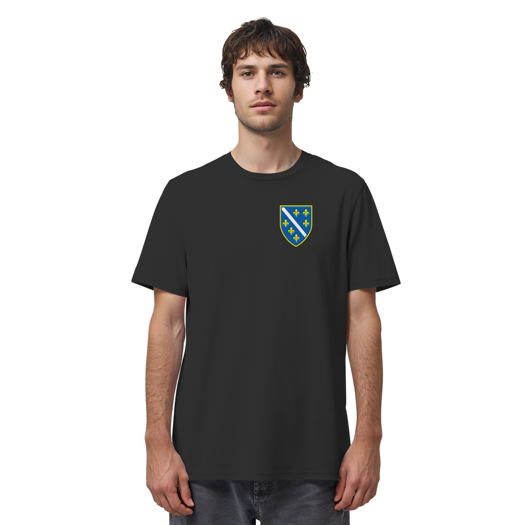 Premium organska majica s grbom Bosne i Hercegovine i vezom | Stanley/Stella – Unisex