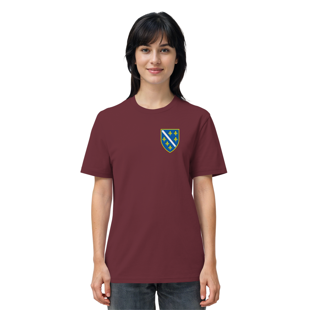 Premium organska majica s grbom Bosne i Hercegovine i vezom | Stanley/Stella – Unisex