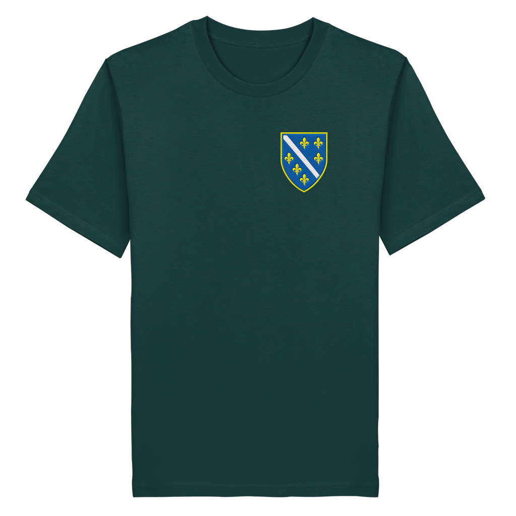 Premium organska majica s grbom Bosne i Hercegovine i vezom | Stanley/Stella – Unisex