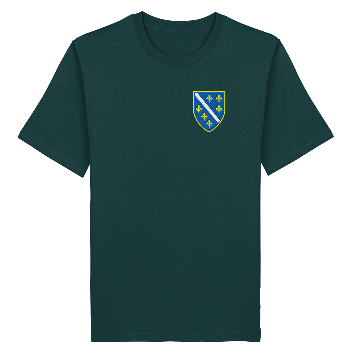 Premium organska majica s grbom Bosne i Hercegovine i vezom | Stanley/Stella – Unisex