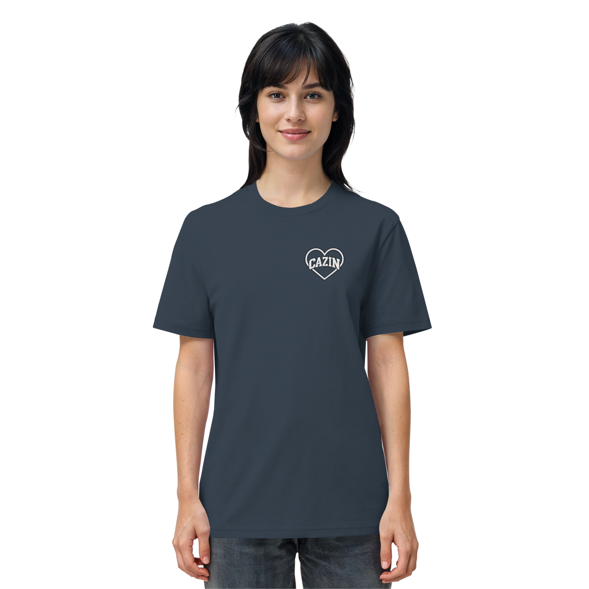 CAZIN Stanley/Stella Premium organska majica s vezom srca | Unisex