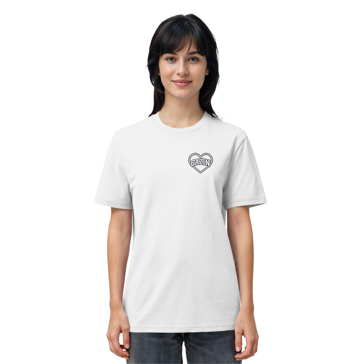 CAZIN Stanley/Stella Premium organska majica s vezom srca | Unisex