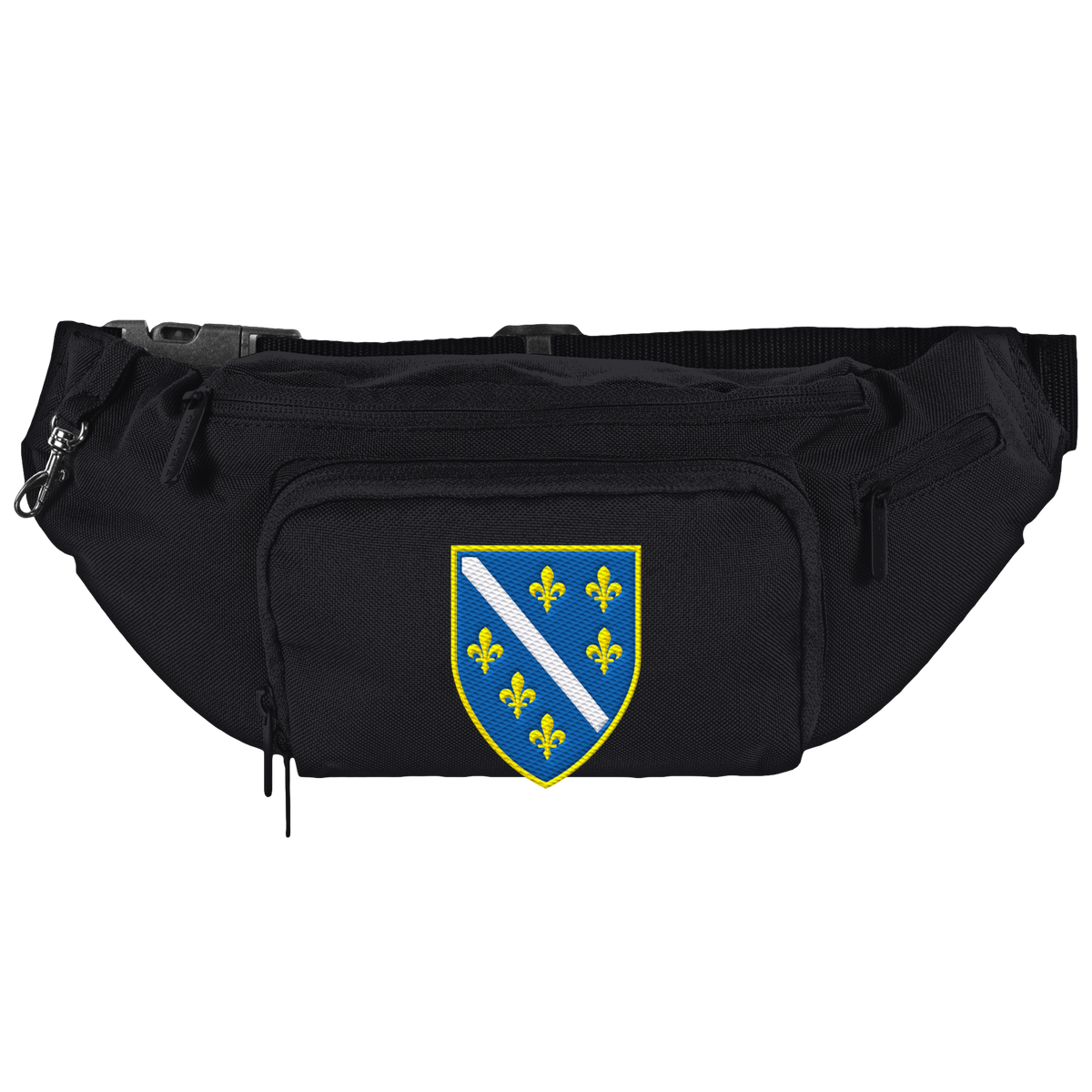 Bosnisches Wappen – Heimatliebe mit Stolz | Premium Stickerei - Shoulder Bag