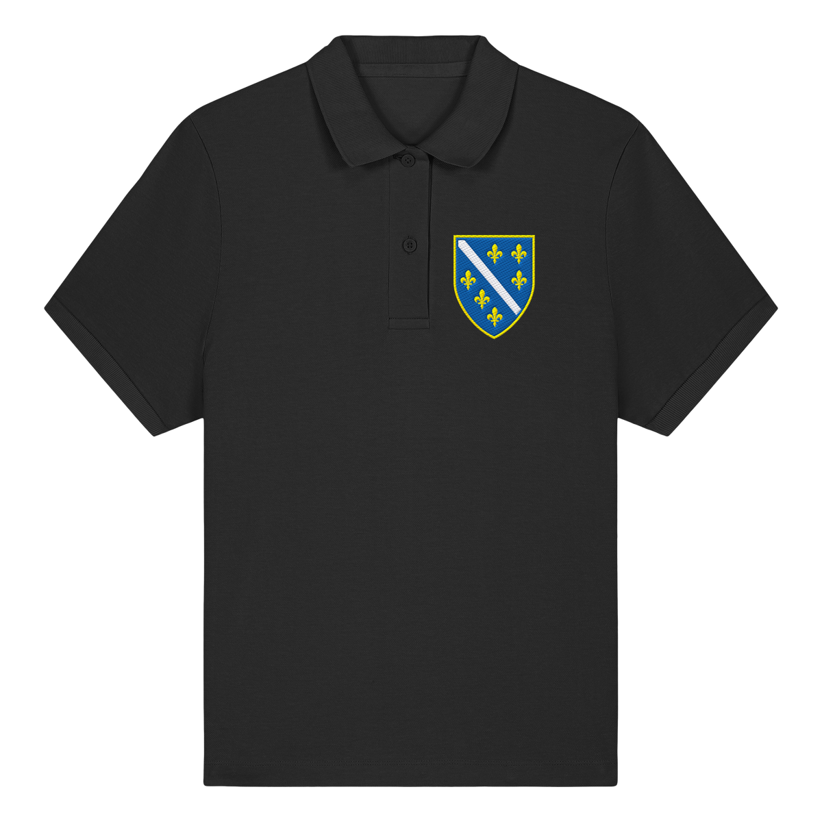 Bosnisches Wappen – Heimatliebe mit Stolz | Premium Stickerei - Womens Organic Fitted Poloshirt
