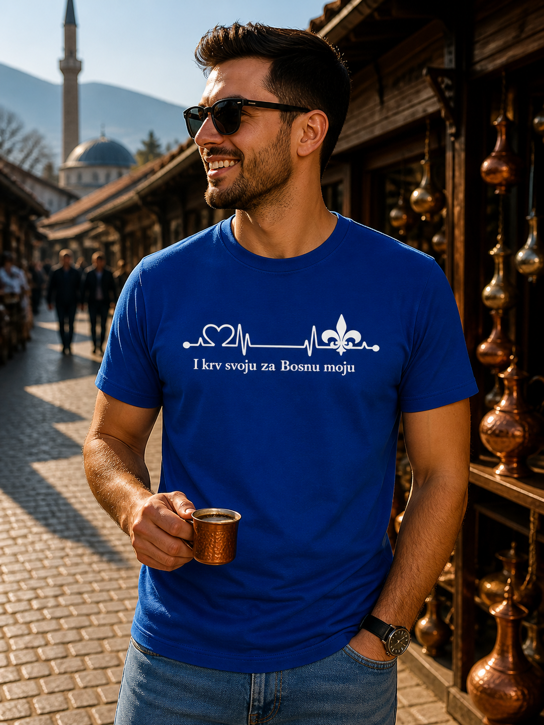 Men's Heavy Cotton T-Shirt – For My Bosnia | Frontprint