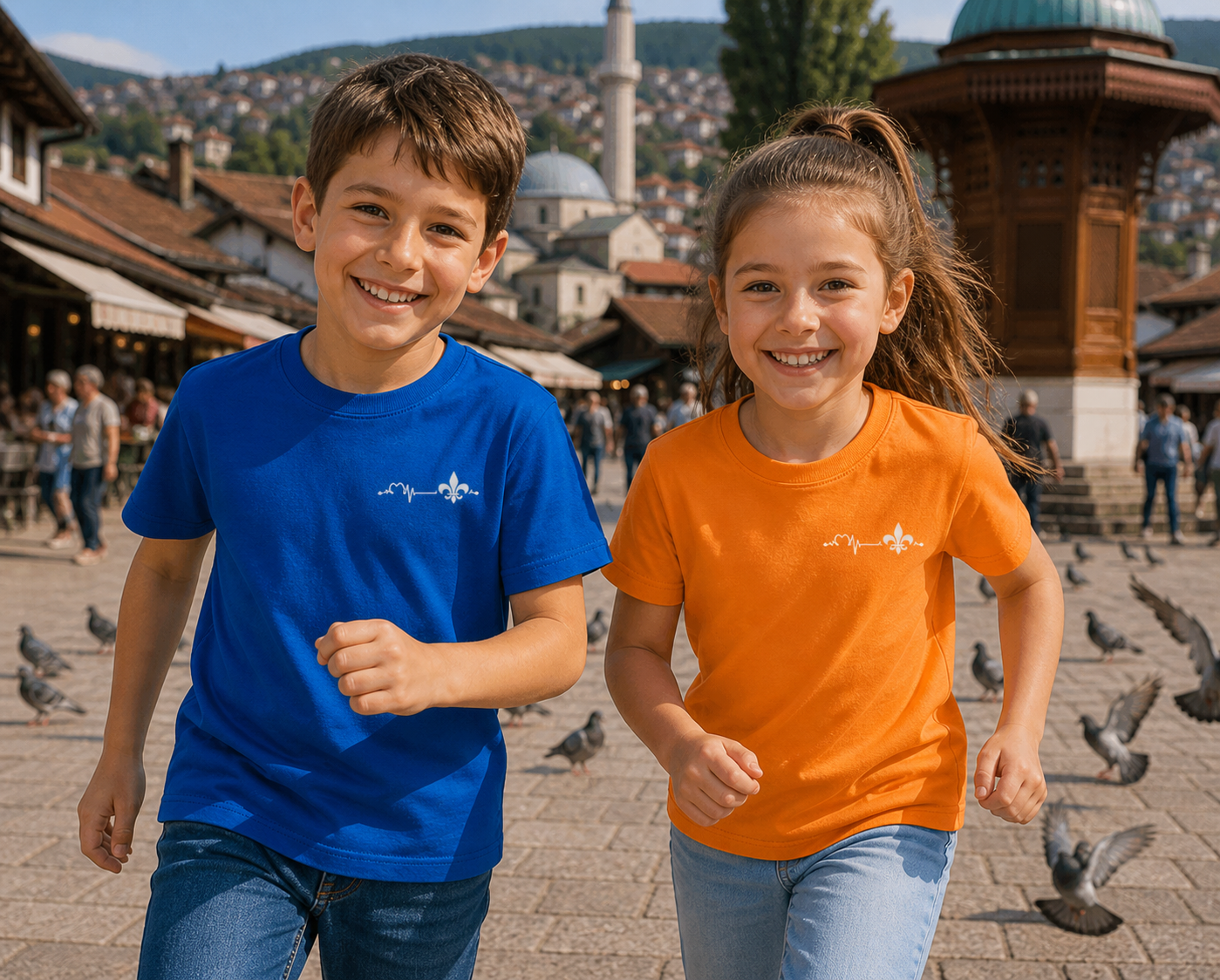Kids Premium Organic T-Shirt – Srce Bosne | Left Chest