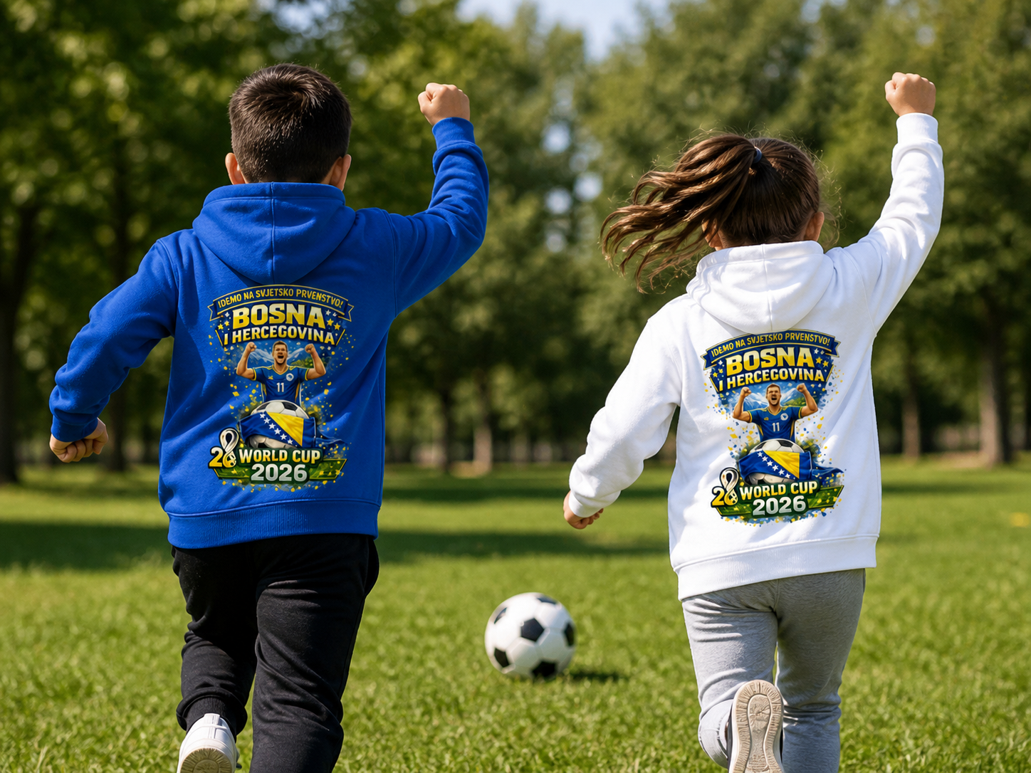 Kids Basic Hoodie – Bosnia | Design 01 | Back Print
