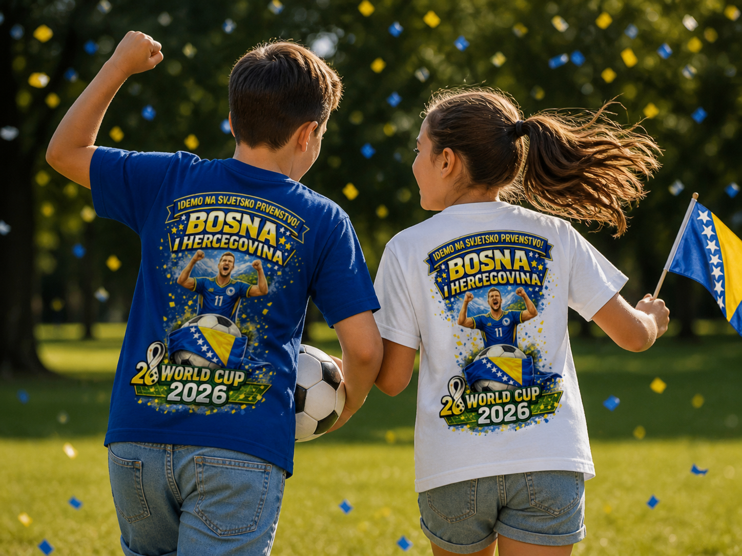 Kinder Basic T-Shirt – Bosnien | Design 01 | Rückenprint