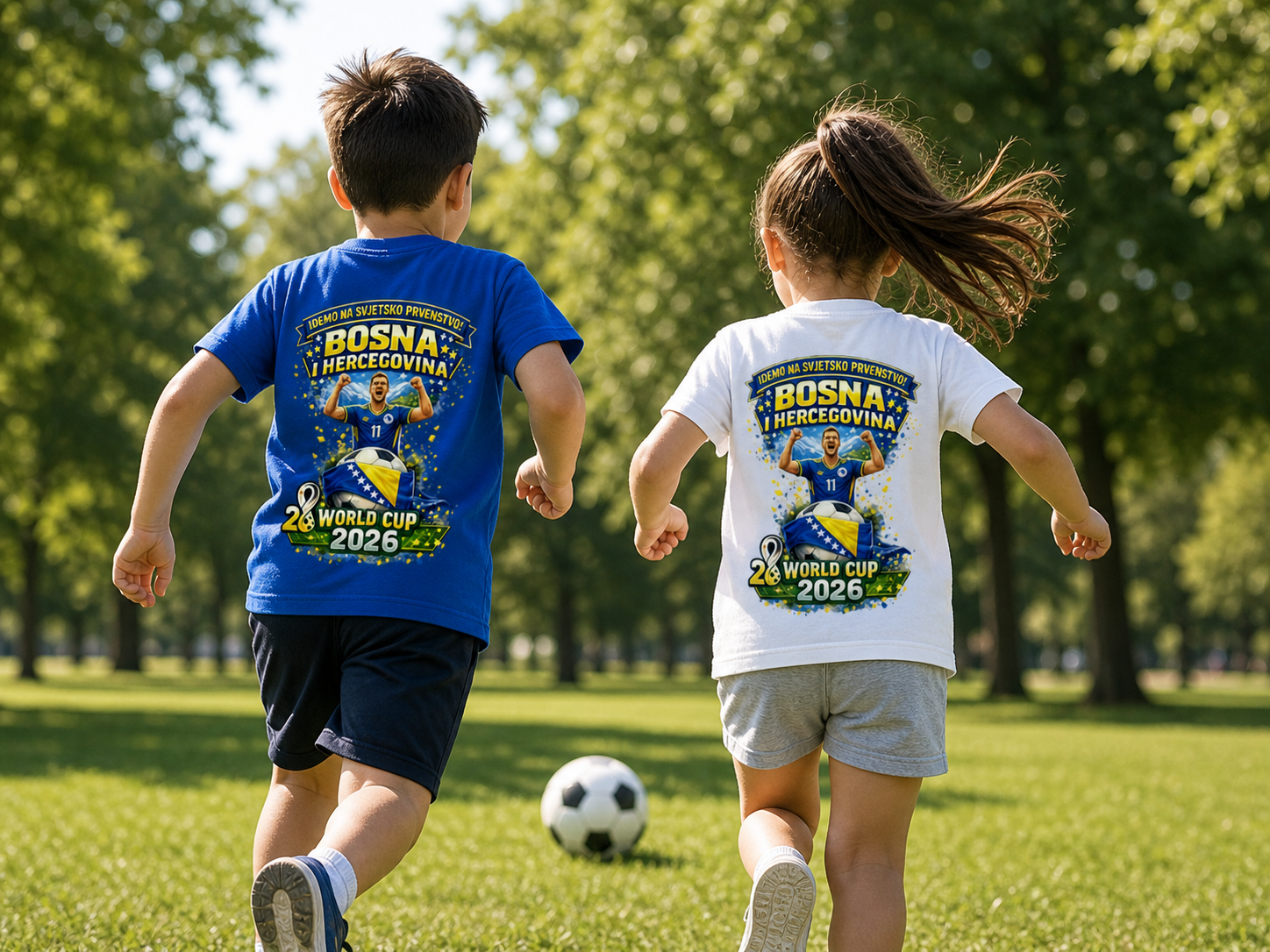 Kids Premium Bio T-Shirt – Bosnien | Design 01 | Rückenprint
