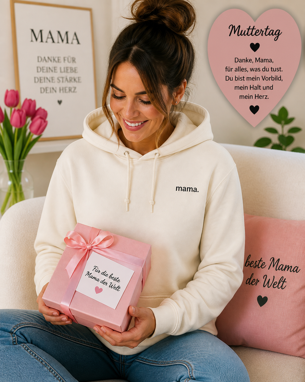 Women's Premium Organic Hoodie - Mama.