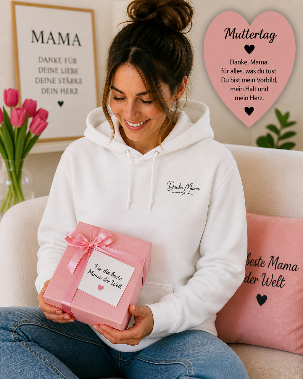Women's Premium Organic Hoodie -Thank You Mom